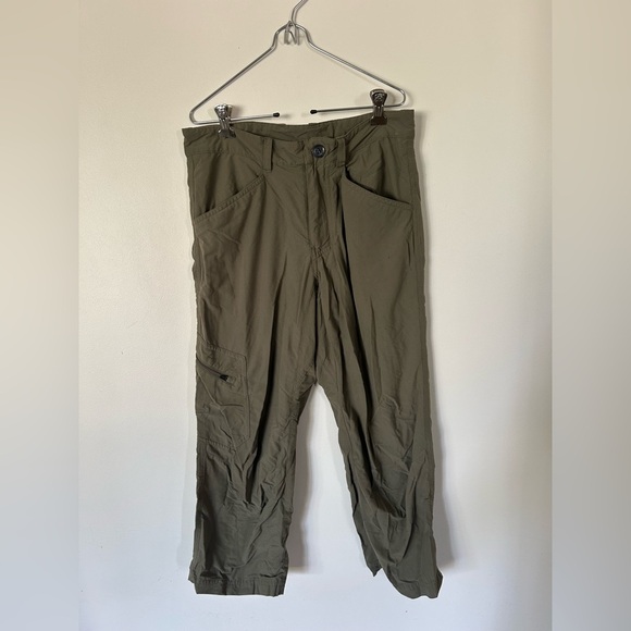 PATAGONIA - Mens 28 CARGO ZIPPER POCKET Army Green/Brown - Picture 1 of 7